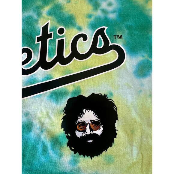 Oakland A's Jerry Garcia Grateful Dead Tie Dye T-shirt size large - Picture 8 of 9